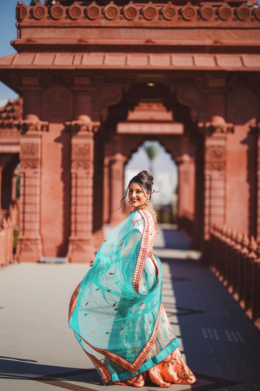 BAPS Chino Hills Engagement Photo Guide, photograph 2