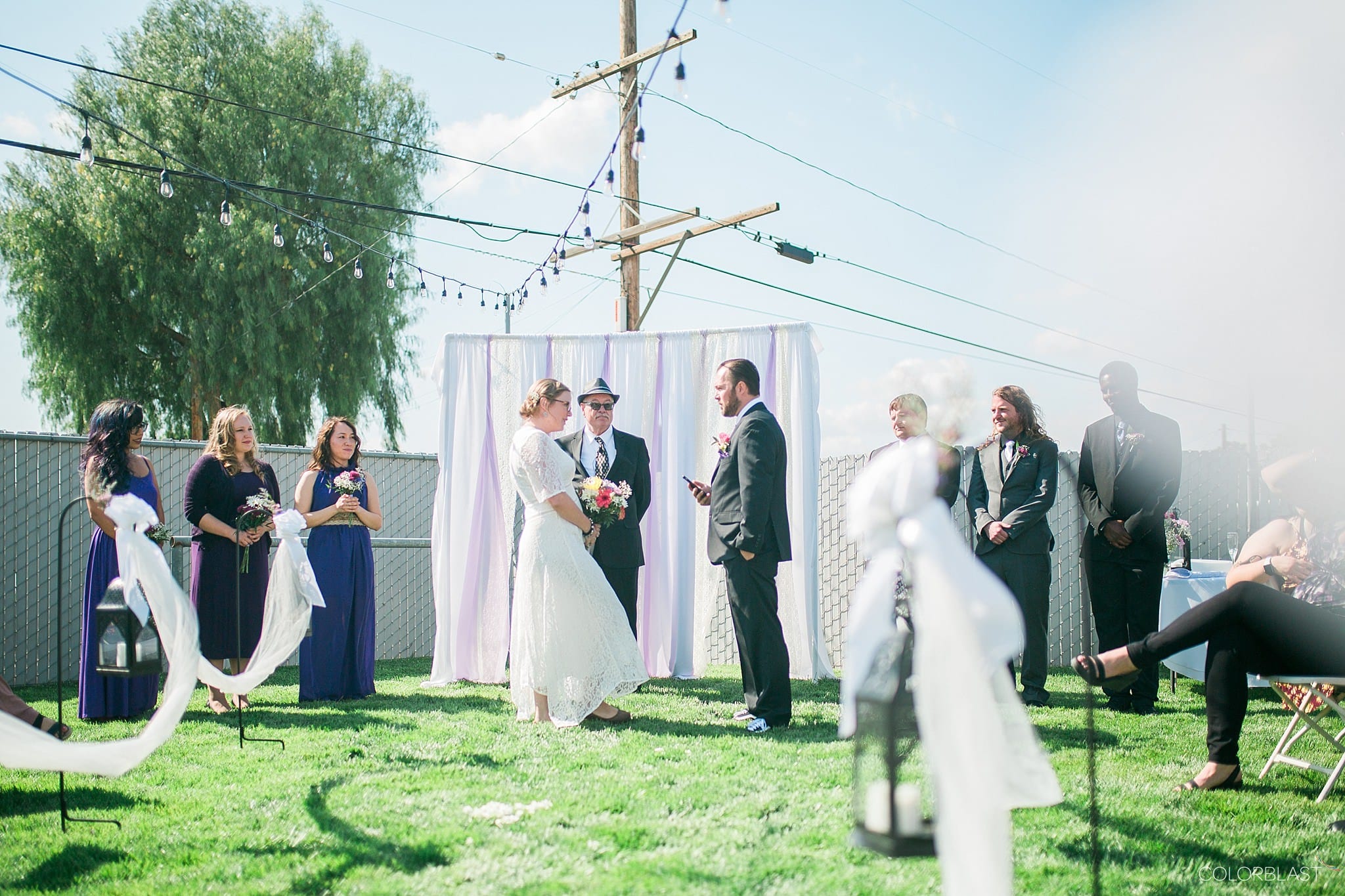 Los angeles backyard - destination wedding photography by ColorBlast Weddings