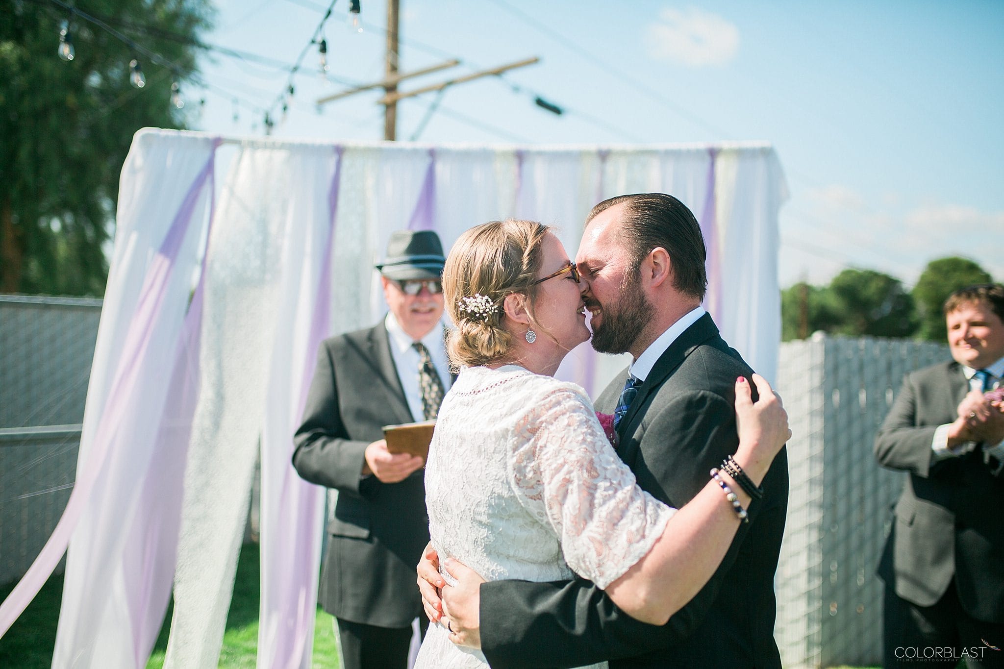 Los angeles backyard - destination wedding photography by ColorBlast Weddings