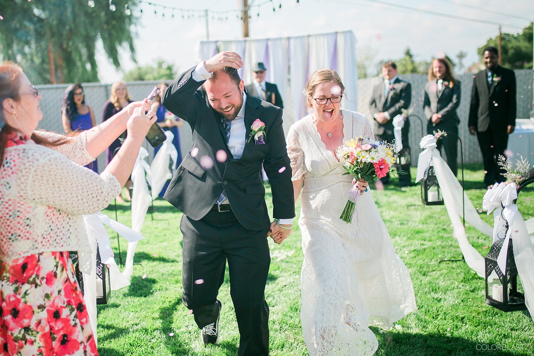 Los angeles backyard - destination wedding photography by ColorBlast Weddings