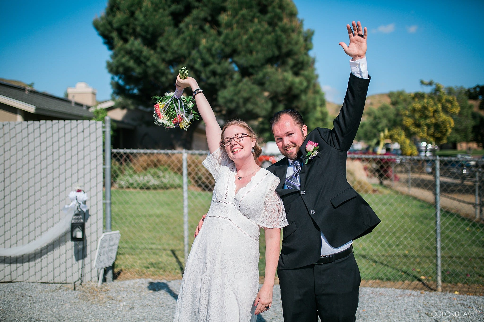 Los angeles backyard - destination wedding photography by ColorBlast Weddings