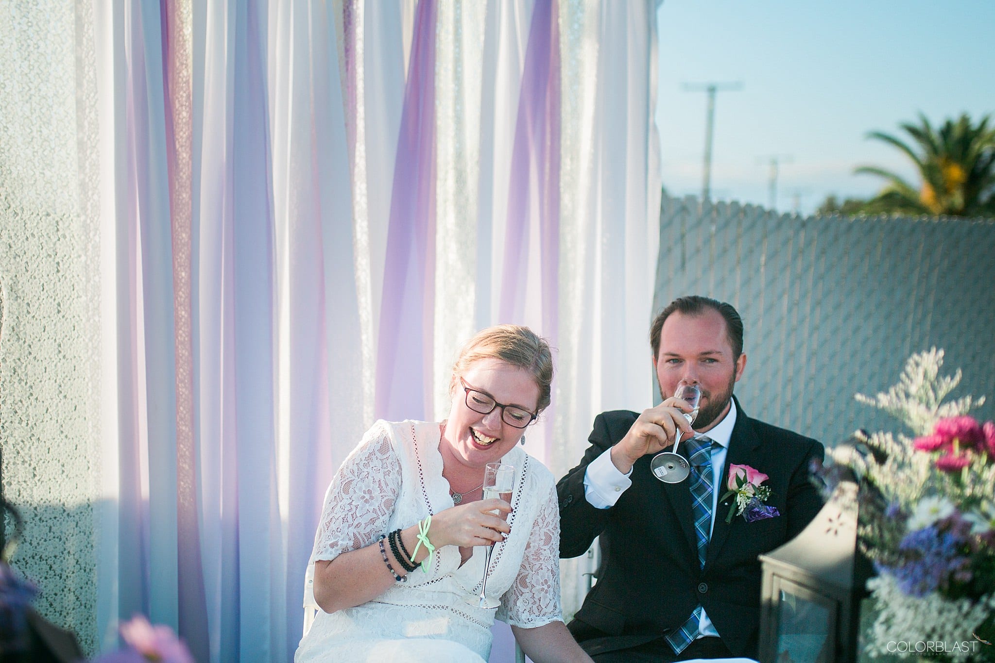 Los angeles backyard - destination wedding photography by ColorBlast Weddings